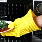 Durable Silicone Cooking Gloves Odorless , Multifunctional Silicone Oven Mitts